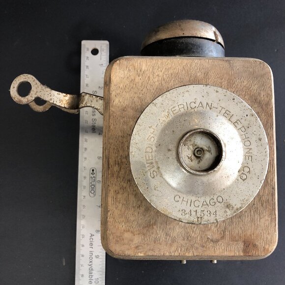 Vtg. Swedish American Telephone Co. Chicago 341534 U Wall Mounted Rare US - Picture 16 of 16